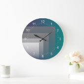lila grau aquamarin große wanduhr (Zuhause)