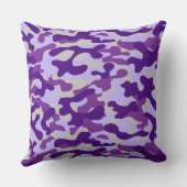 Lila Grau Camouflage Kissen (Rückseite)