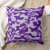 Lila Grau Camouflage Kissen (Decke)