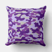 Lila Grau Camouflage Kissen (Vorderseite)