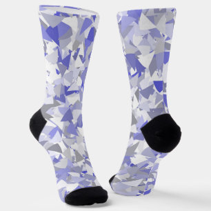 Lila Grau Dreieckmuster Socken
