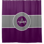 Lila Grau Duschvorhang (Vorderseite)