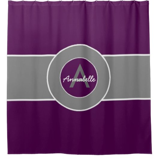 Lila Grau Duschvorhang (Vorderseite)