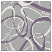 lila, grau-geometrisches Schleifenmuster Stoff (Nahaufnahme)