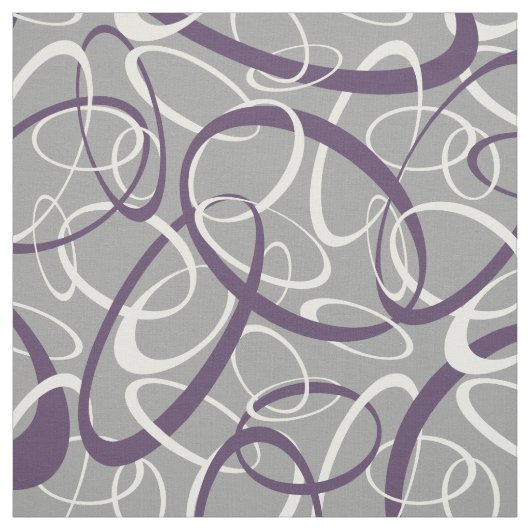 lila, grau-geometrisches Schleifenmuster Stoff (Muster)