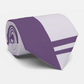 Lila, grau gestreifte Krawatte (Gerollt)
