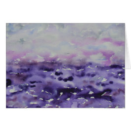 Lila Grau Impressionist Watercolor Landschaft