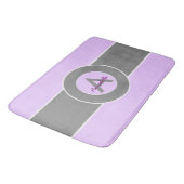 Lila Grau leicht Badematte (Schrägansicht)