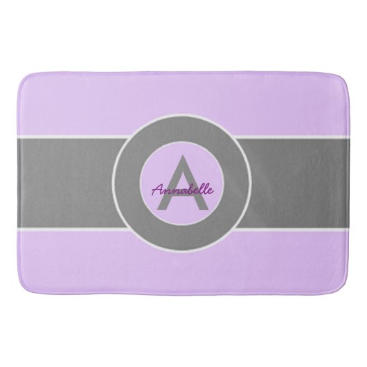 Lila Grau leicht Badematte (Vorderseite)
