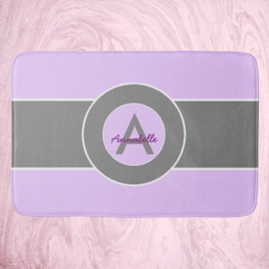 Lila Grau leicht Badematte