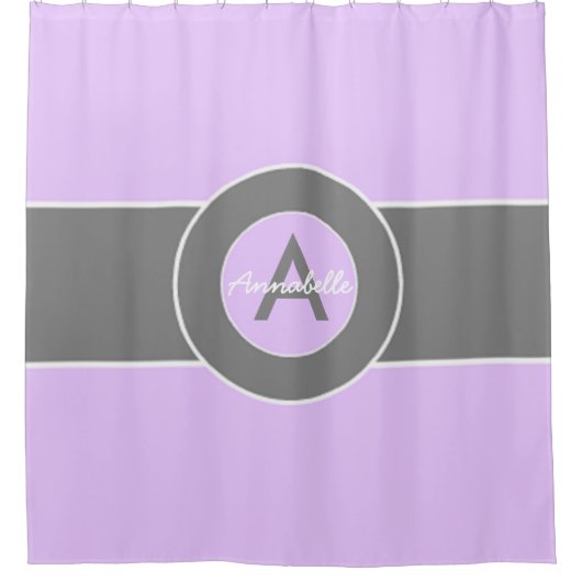 Lila Grau leicht Duschvorhang (Vorderseite)