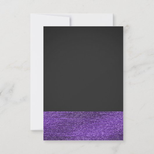 Lila Grau Modern Glam Sequins Tischnummer Card (Rückseite)