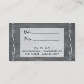 Lila Grau - Moderne Friseur Business Card Terminkarte (Rückseite)