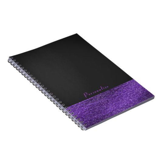 Lila & grau Moderne Glam Sequins Elegante Notizblock (Rechte Seite)