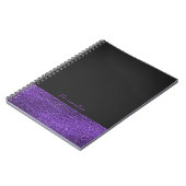 Lila & grau Moderne Glam Sequins Elegante Notizblock (Linke Seite)