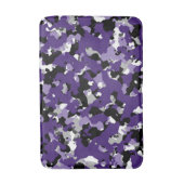 Lila Grau Schwarz-weiß Camouflage Camouflage druck Badematte (Vorderseite Vertikal)