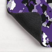 Lila Grau Schwarz-weiß Camouflage Camouflage druck Mousepad (Ecke)