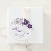 Lila graue Blume Hochzeit Danke Geschenkanhänger (Beispiel)