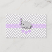 Lila Graue Elefantenspulenspuler Begleitkarte (Vorderseite)