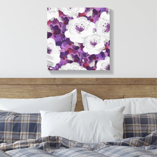 Lila graue Leinwand (Insitu (Schlafzimmer))