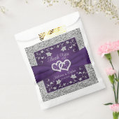 Lila, graue Liebe Herz Gastgeschenk Hochzeit Tasch Geschenktütchen (Versiegelt)