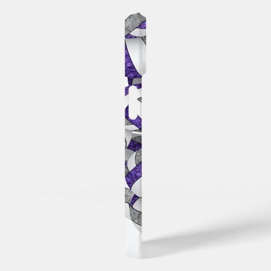 Lila graue Mannschaftsfarben, gürtliche Volleyball Case-Mate iPhone Hülle (Rückseite / Rechts)