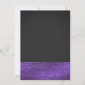Lila Graue moderne Glam Sequins Party Einladungen (Rückseite)