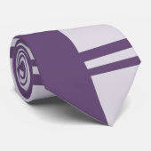Lila, graue Retro-Streifen Krawatte (Gerollt)