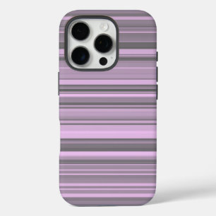 Lila Graue Streifen iPhone 16 Pro Hülle
