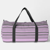 Lila graue Streifen Duffle Bag (Vorderseite)