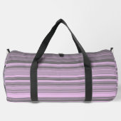 Lila graue Streifen Duffle Bag (Rückseite)