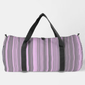 Lila graue Streifen Duffle Bag (Rückseite)