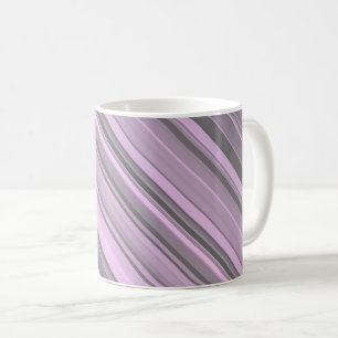 Lila graue Streifen Kaffeetasse