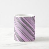 Lila graue Streifen Kaffeetasse (Mittel)