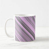 Lila graue Streifen Kaffeetasse (Links)