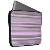 Lila graue Streifen Laptopschutzhülle (Vorne Rechts)