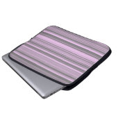 Lila graue Streifen Laptopschutzhülle (Vorne Knopf)
