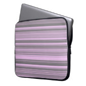 Lila graue Streifen Laptopschutzhülle (Vorderseite Links)