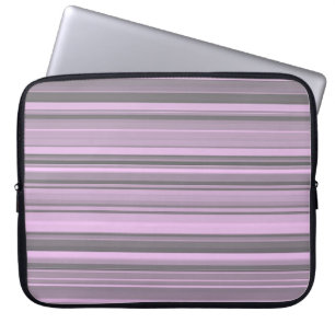 Lila graue Streifen Laptopschutzhülle
