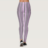 Lila graue Streifen Leggings (Rückseite)