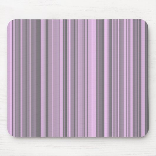 Lila graue Streifen Mousepad (Vorne)