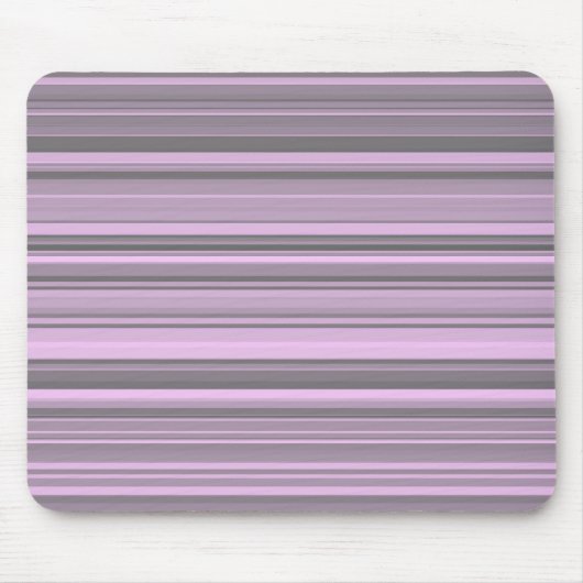 Lila graue Streifen Mousepad (Vorne)