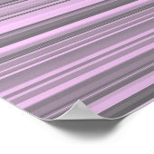 Lila graue Streifen Poster (Ecke)