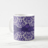 Lila graue Tasse Damastes "Prinzessin Chantelle" (Vorderseite Links)