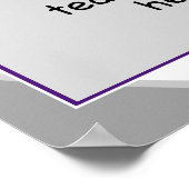 lila graue Volleyballmannschaftsfarben Poster (Ecke)