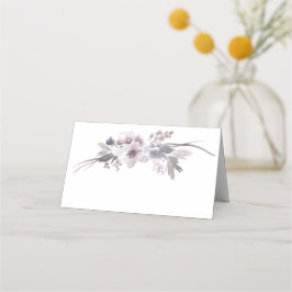 Lila graue Winter Floral Wedding Verlobung Platzkarte