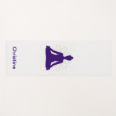 Lila-graue Yoga Pose und Individuelle Name Yogamatte (Vorderseite (Horizontal))