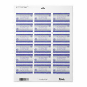 Lila grauer Glitzer Snowflake Rücksendeadresse Adressaufkleber (Vorne)