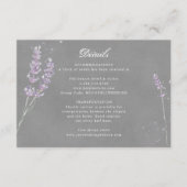 Lila grauer Lavendel Begleitkarte (Vorderseite)