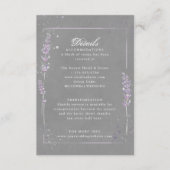 Lila grauer Lavendel Begleitkarte (Vorderseite)